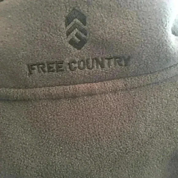 Free Country Grey & Black Fleece Jacket Vest Mens Size M.png - Picture 8 of 13